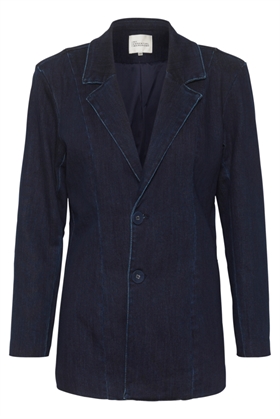 My Essential Wardrobe Jakke - AyoMW 158 Shaped Blazer, Dark Blue Un-Wash