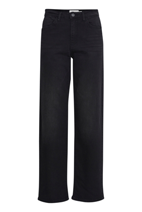 ICHI Jeans - IHTWIGGY Straight Long, Washed Black