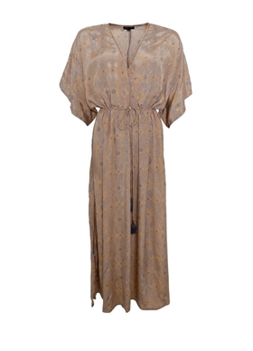 Black Colour Kjole - 39139 BCLuna Long v-neck Dress, Argyle Sand