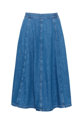 My Essential Wardrobe Nederdel - MaloMW 143 Skirt, Medium Blue Vintage Wash