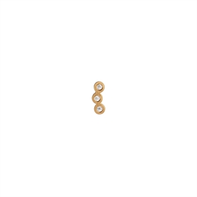 Stine A Øreringe - 1004-02-S Three dots Earring, Piece Gold