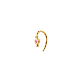 Stine A Øreringe - 1005-02-S Petit Bon Bon Pink Zircon Earring, Piece Gold