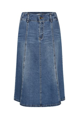 Denim Hunter Nederdel - DHVitus Denim Skirt, Medium Blue retro wash