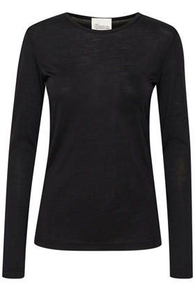 My Essential Wardrobe T-shirt - 10 The Oneck Long Sleeve, Black