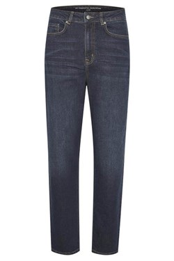 My Essential Wardrobe Jeans - 34 THE MOM 107 XHIGH STRAIGHT, Dark Blue retro wash