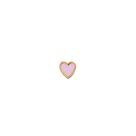 Stine A Øreringe - 1181-02-L PETIT LOVE HEART ENAMEL, Light Pink Gold