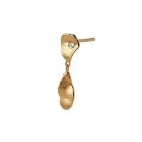 Stine A Øreringe - 1272-02-S Clear Sea Earring With Stone, Gold