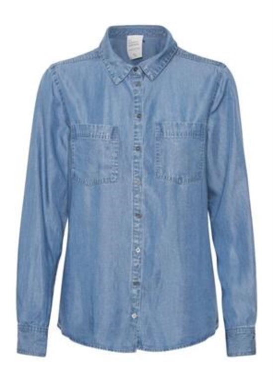 My Essential Wardrobe skjorte - 15 THE DENIM SHIRT, Light denim Blue