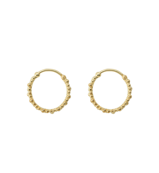 Anna+Nina Øreringe - Cluster Ring Earrings Small, Goldplated