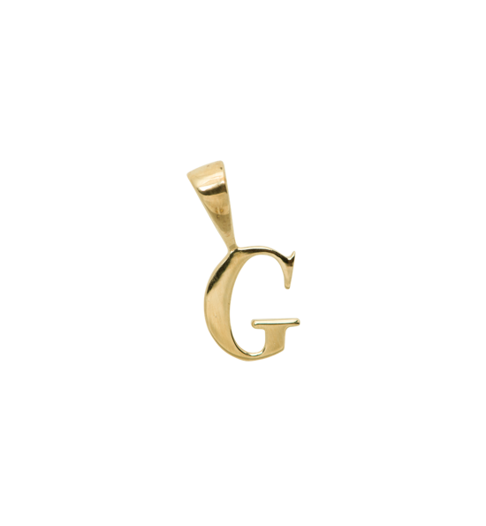 Anna+Nina Vedhæng - Initial Charm G, Goldplated