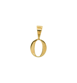 Anna+Nina Vedhæng - Initial Charm O, Goldplated