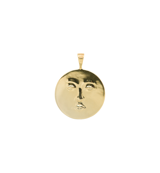 Anna+Nina Vedhæng - Lunar Necklace Charm, Goldplated