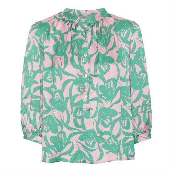 Costa Mani Skjorte - Elly Shirt, Pink/Green Flower