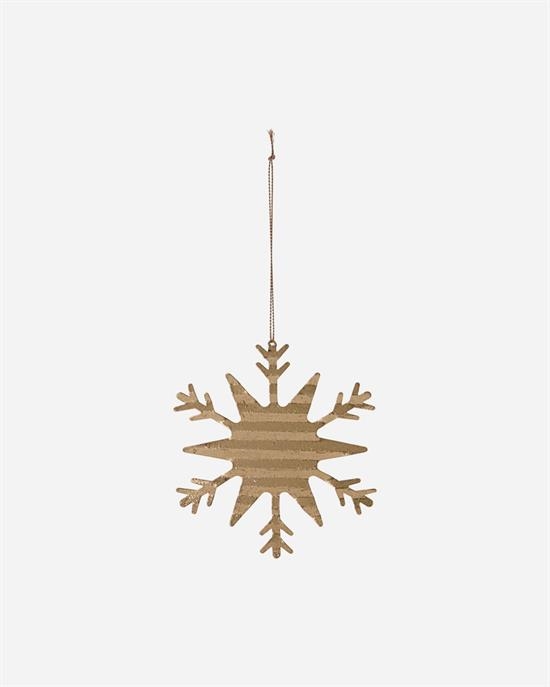 House Doctor Ornament - Tin Plate Snowflake, Gold