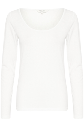 Part Two Langærmet T-shirt - FanneyPW TS, Bright White