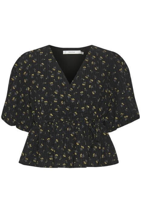 Gestuz Bluse - AveryGZ blouse, Black Tulip
