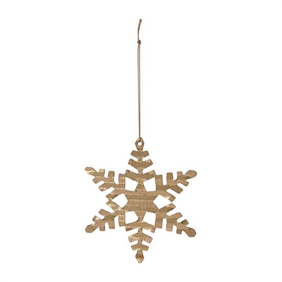 House Doctor Ornament - Tin Plate Ice Crystal, Gold