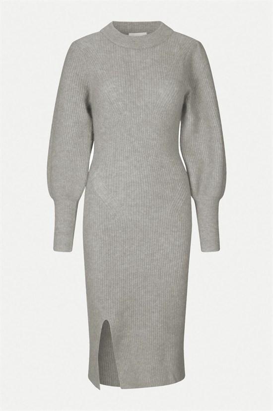 Second Female kjole - MIKA KNIT DRESS, Grey Melange