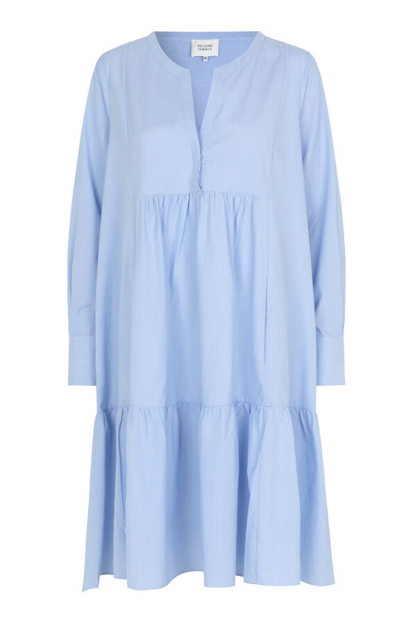 sommer kind fokus Second Female Kjole - MOSCOW Dress, Bel Air Blue