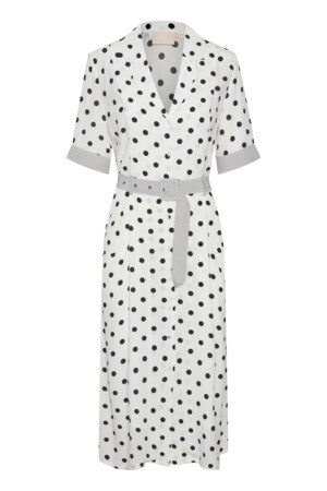 Karen By Simonsen Kjole -_HacieKB Dress, Black white dot