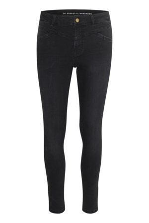 My Essential Wardrobe Jeans - MWCelina slit 100 Slim Y, Black Wash
