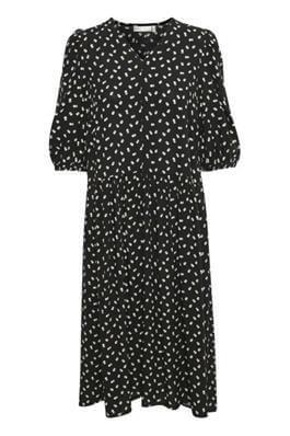 InWear Kjole - ViksaIW Long Dress, Black Double Dot