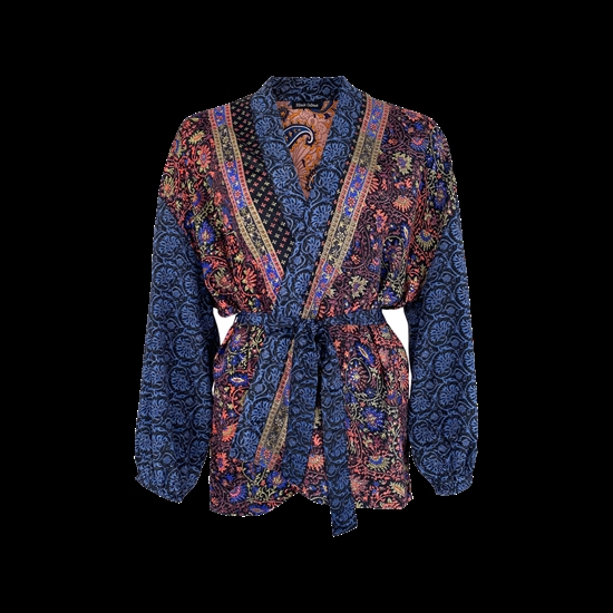 Black Colour Kimono -  39023 LUNA Short Kimono, Fairy Midnight