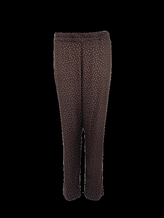 Black Colour Bukser - BIANCA Pants, Coffee Dot