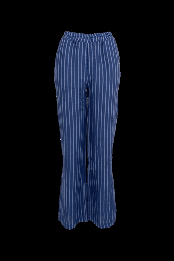 Black Colour Buks- 40409 BCMELINA Pant, Blue Stripe
