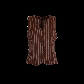 Black Colour Vest- 40404 BCMELINA Waistcoat, Nougat Stripe