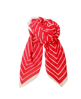 Black Colour Tørklæde - 3518 BCAlora, Red Stripe
