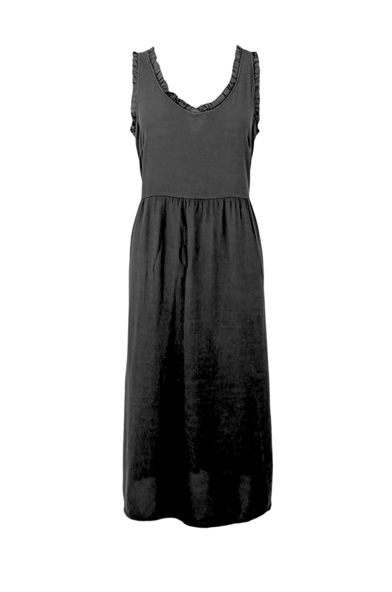 Black Colour Kjole - 40256 CLEANE FRILL Dress, Black