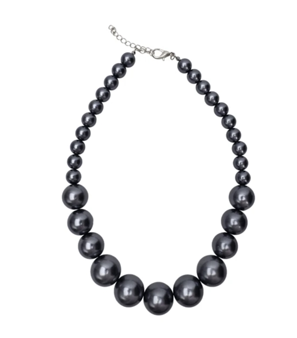 Black Colour Halskæde - 7006 BCFarida Necklace, Dark Grey