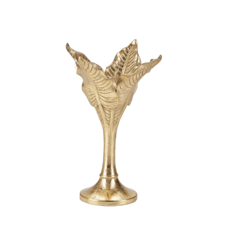 Cosy Living Copenhagen lysestage - Candlestick Wide Leaves, Gold