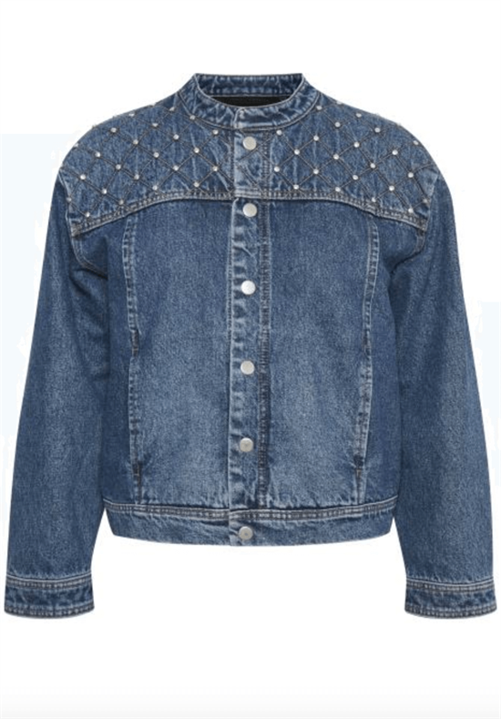 Karen By Simonsen denim jakke - CathrynKB Denim Jacket, Medium Blue Denim 