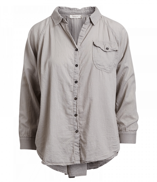 Rabens Saloner Kjole - Cici Cotton Pocket Shirt, Warm Clay