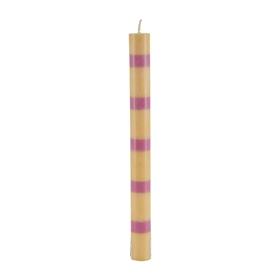 Bahne Stearinlys - 4977357 CANDLE, Yellow Pink