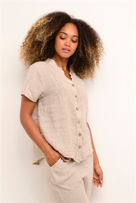 Cream Skjorte - CRBellis Linen Shirt, Crispy Sand
