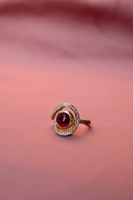 Joseph cph ring - Alvida Ruby Red ring, Gold