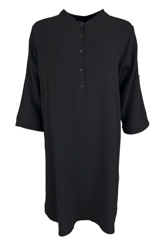 Black Colour Kjole - Dune Long Shirt, Black