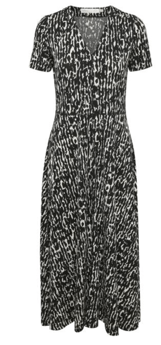 InWear Kjole - ElvinIW SS Dress, Black Textured Wall
