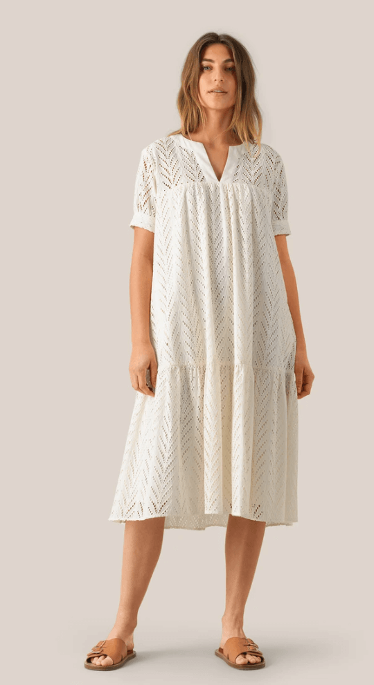 Second Female Kjole - Faith Dress, White Alyssum