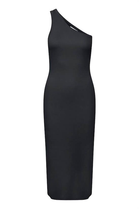 Gestuz Kjole - DrewGZ one shoulder dress, Black