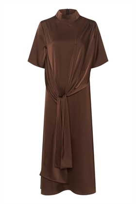 Gestuz Kjole - HarperGZ knot long dress, Dark Brown