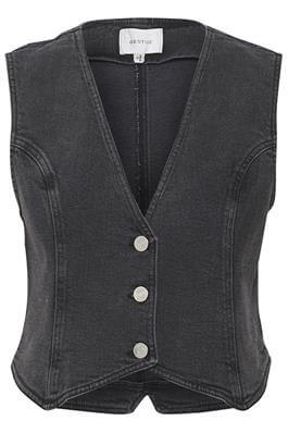Gestuz Vest - SiwGZ Short Waistcoat, Washed Black