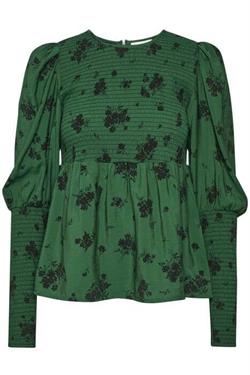 Gestuz Bluse - MorianaGZ blouse, Green Jacket Flower