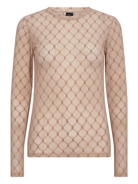 Hype The Detail Bluse - 300 Mesh Blouse, 81 Beige