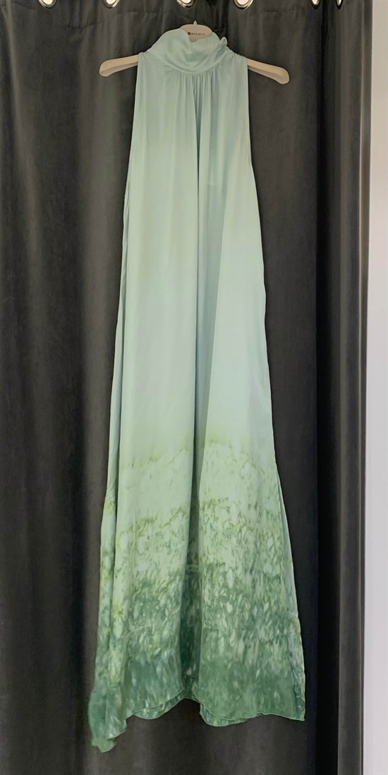 Rabens Saloner Kjole - Hope Freckled Border Dress, Soft Green