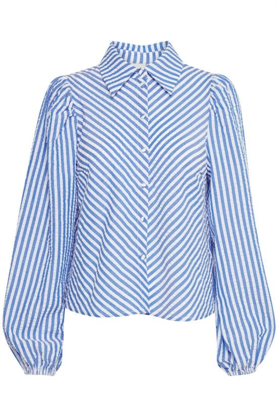 ICHI Skjorte - IXSTACY SH, Palace Blue Stripe