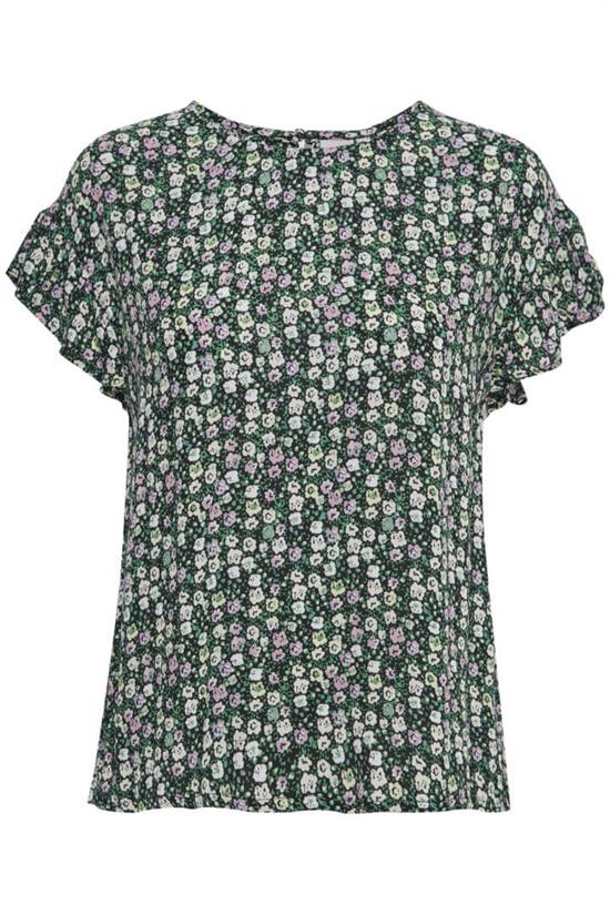 ICHI Bluse - IHMARRAKECH AOP SS6, Multi Color Holly Green